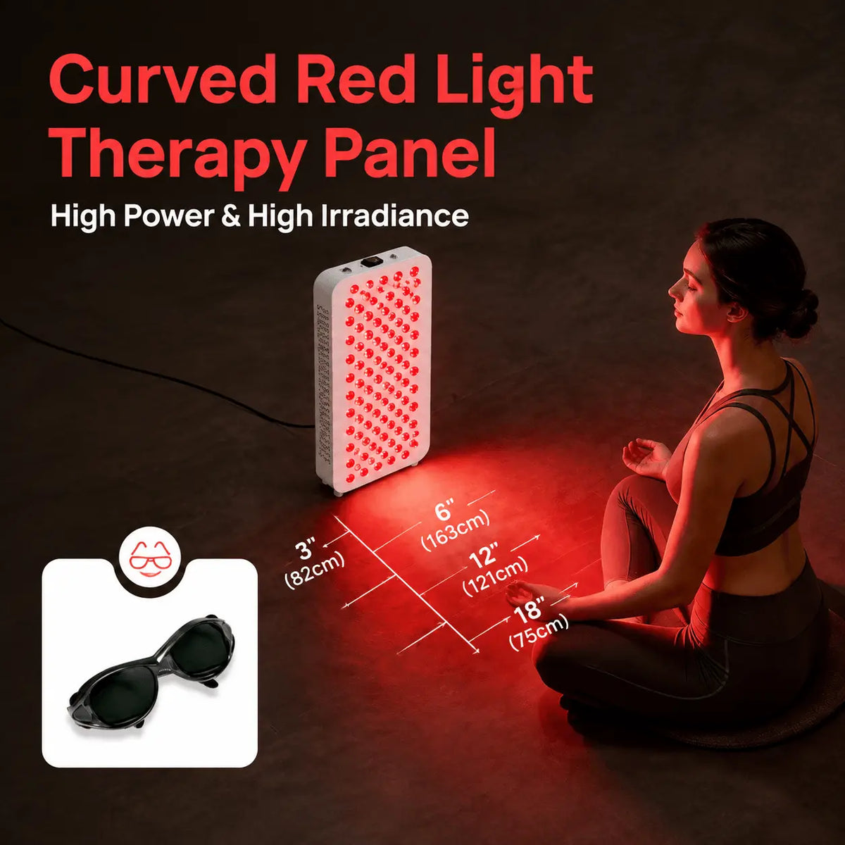 600W Red & Near-Infrared LED Therapy Panel for Muscle Recovery