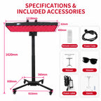 3000W Infrared & Red Light Therapy Panel, Full Body & Targeted Use