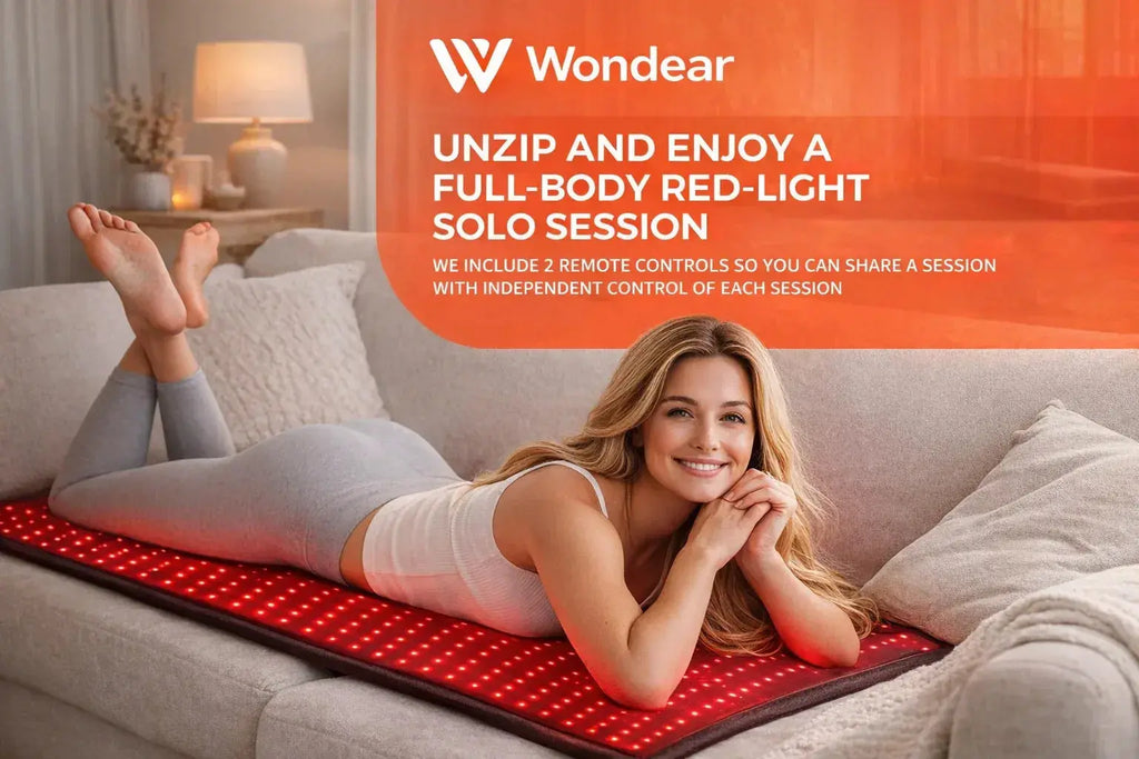 Red Light Therapy Mat & 3D Face Mask Bundle wondear