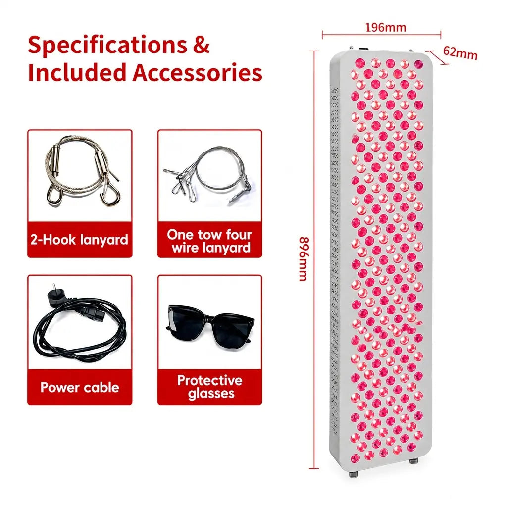 1000W Infrared Therapy Lamp – Red & Near-Infrared LED Panel